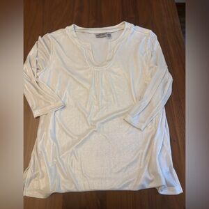 Chico Travelers blouse Women’s 3X Ivory w/ Sparkle NWOT
